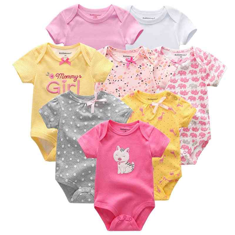 Short Sleeve Rompers - Newborn Baby Jumpsuit & Clothing (set-4)