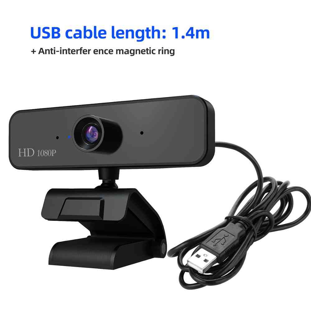 Webbkamera med mikrofon full hd-videodator perifer usb-kamera pc-bärbar livevideostativ