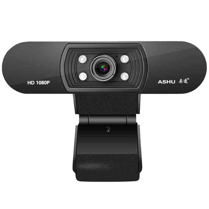 Webcam full hd multifunzione con lenti ottiche a 5 strati con microfono incorporato
