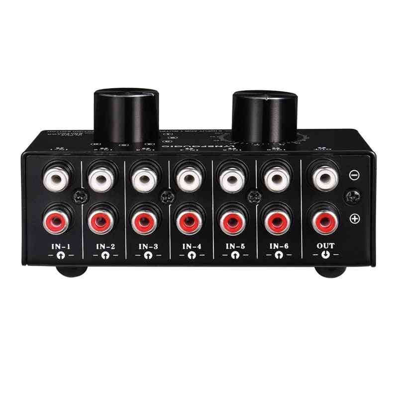 Switcher Audio Source Selection, Rca Input Signal Selector, Switch With Volume Adjustment