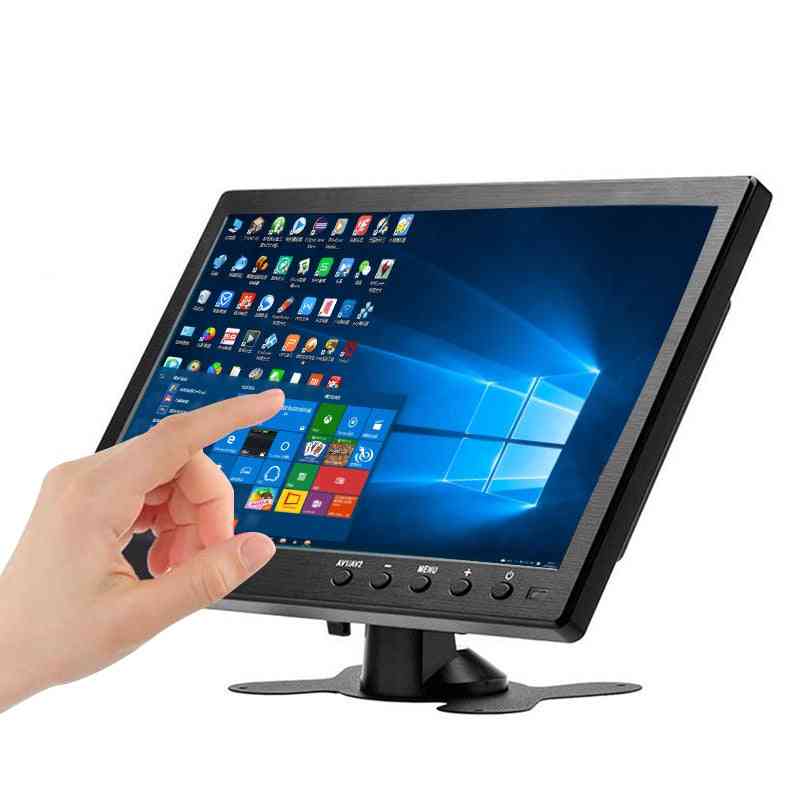 Monitor touch screen hd lcd con altoparlante, display capacitivo industriale per lampone