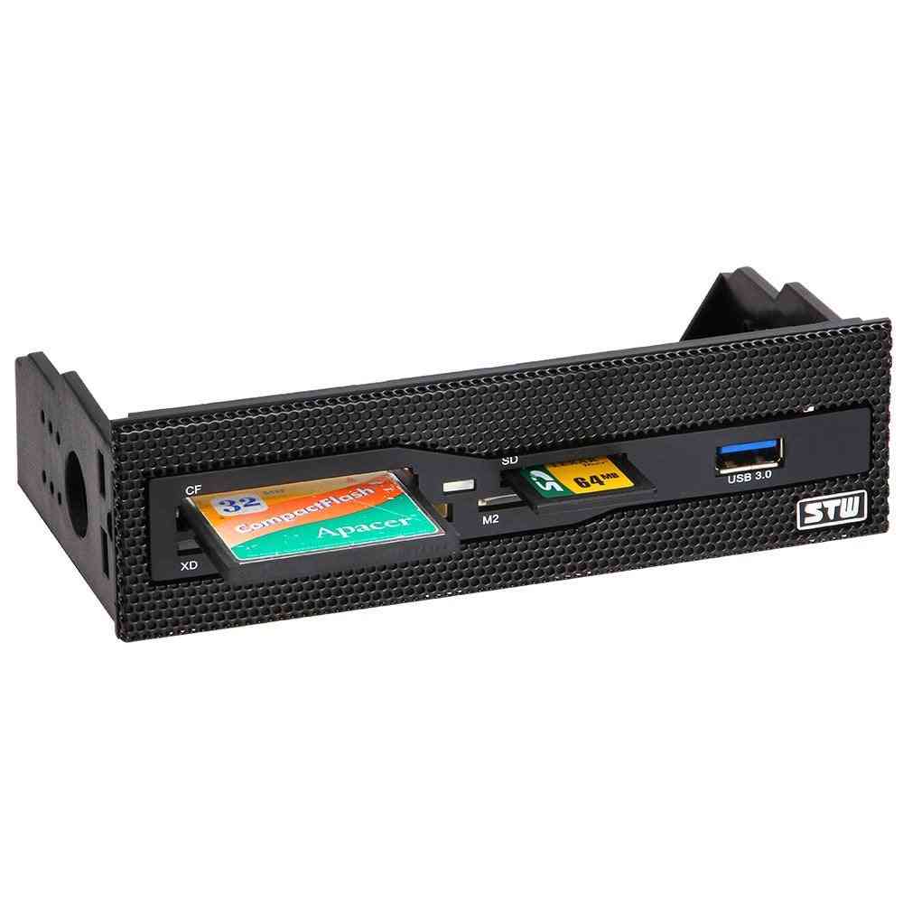USB predný panel cf / xd / ms / m2 / sd / tf interná čítačka kariet usb flash pamäť