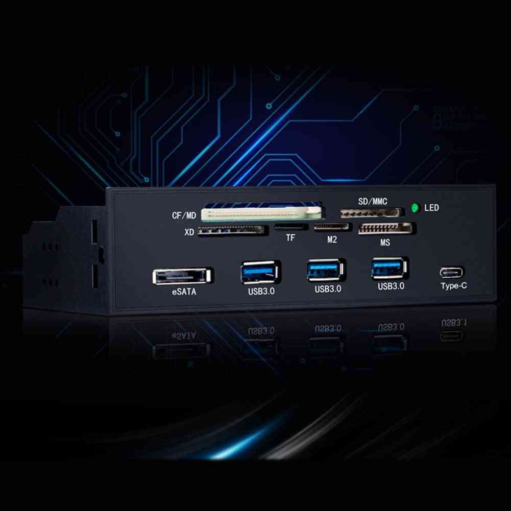 Multi-port Internal Card Reader With Front Panel Installed