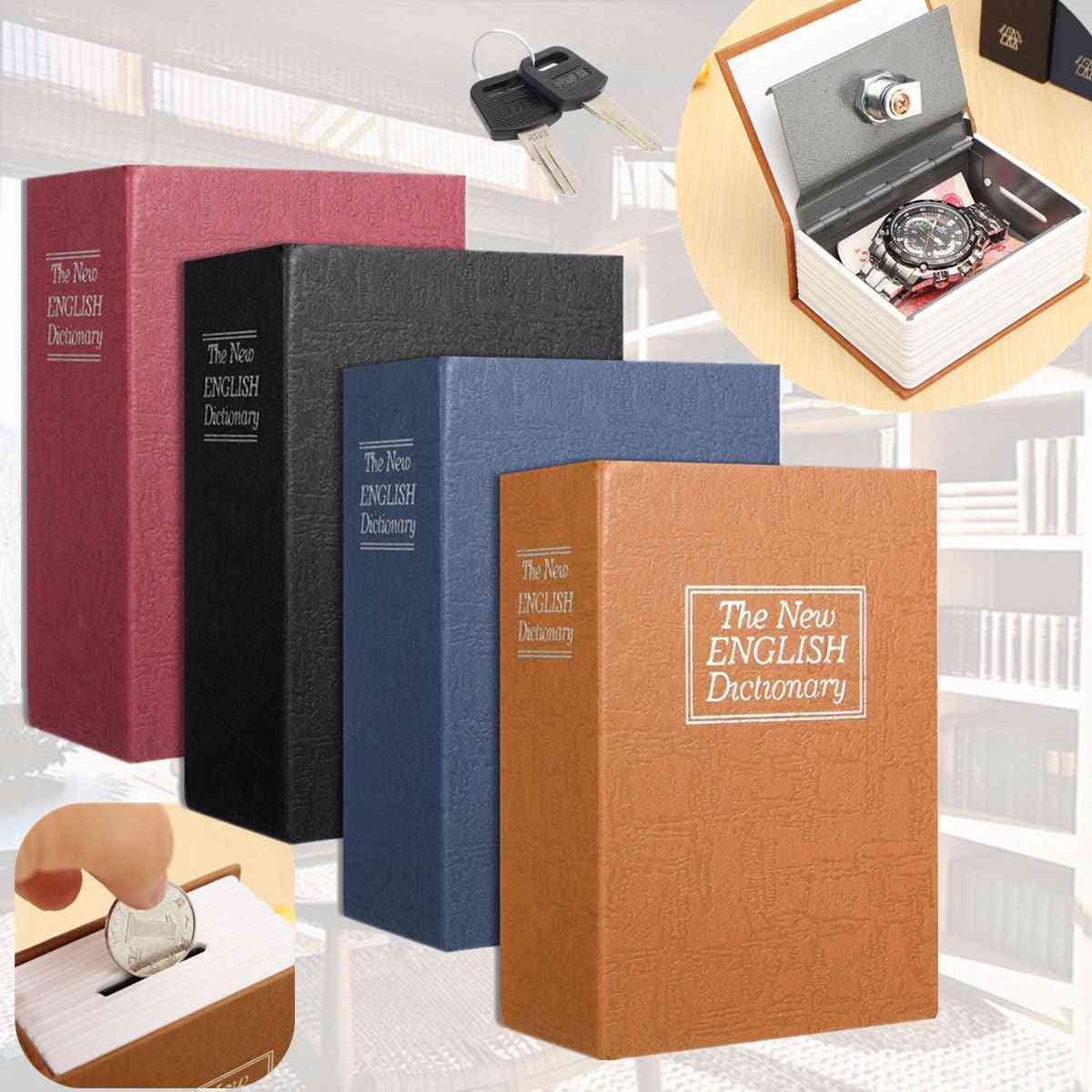 Dictionary Book Bank, Money Cash Home Storage Safe Box