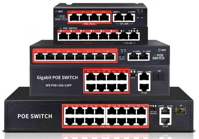 Poe Switch With Standardized Af/at 4port /8port Network Switch Ethernet