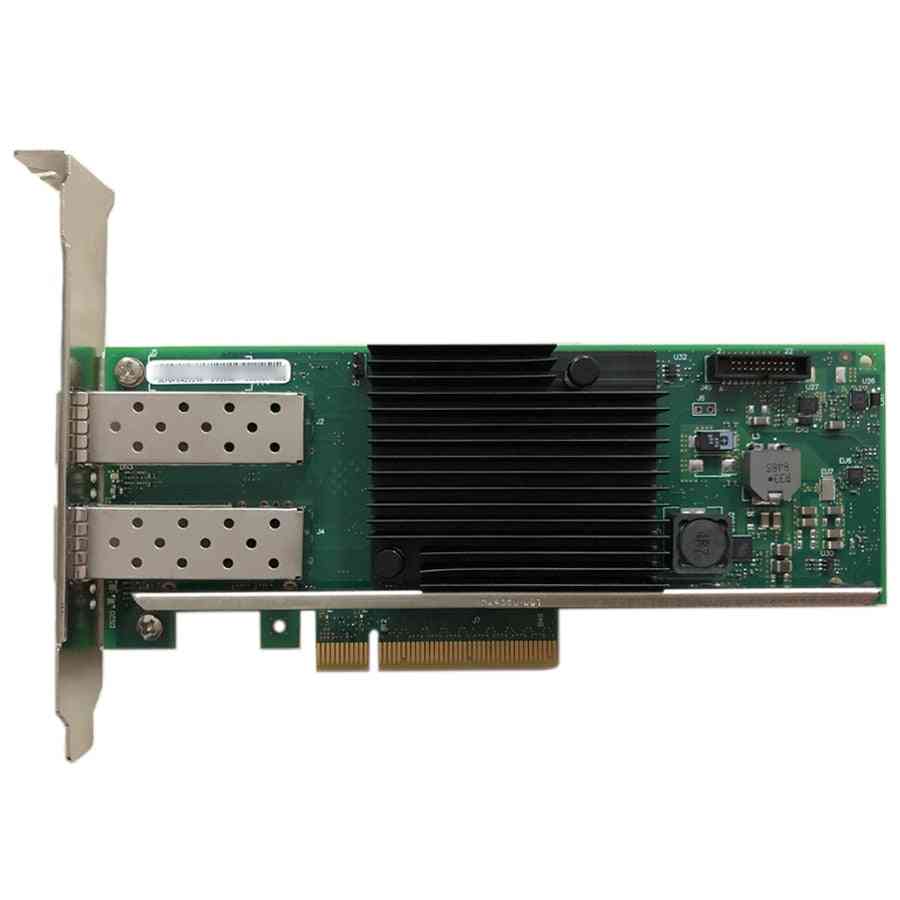 Intel chipset pci x8 puerto de interfaz óptica de cobre dual tarjeta de red ethernet