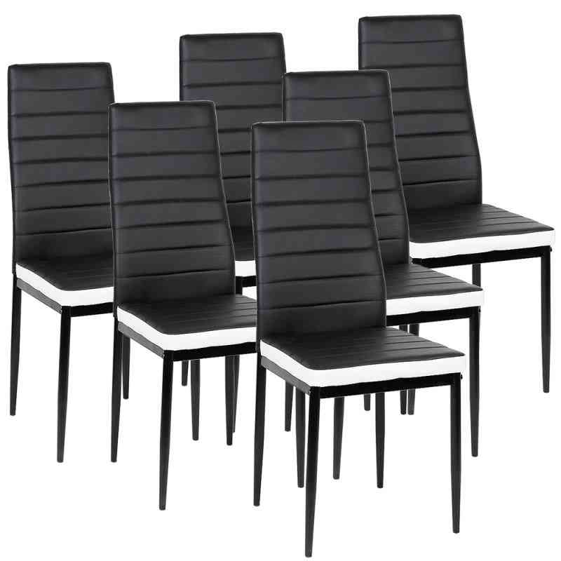 Spisestol, nordisk stil moderne halvlæder holdbare lounge stole
