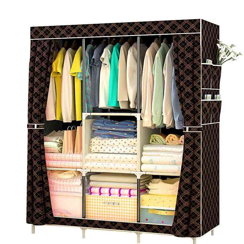 Non-woven Cloth Wardrobe Fabric Closet, Portable Folding Storage Cabinet