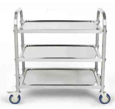 Stainless Steel Large Tier Hotel Catering Trolley Restaurant Cart Serving Clearing