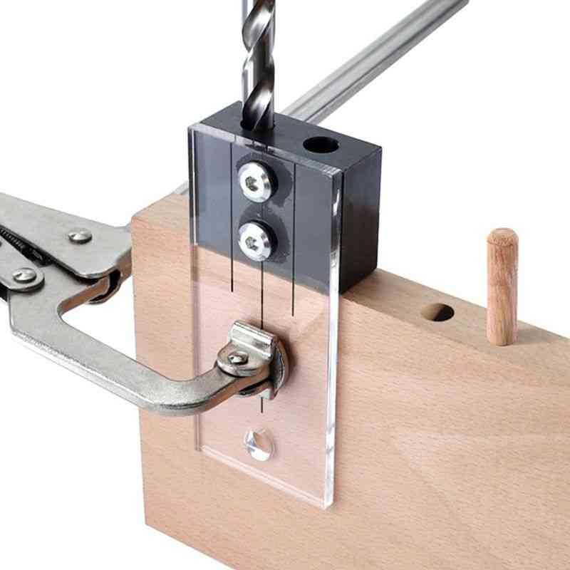 Dowel Jig Acrylic Hardened Steel Pocket Hole Jig 1/4 Inch Drill Guide Locator