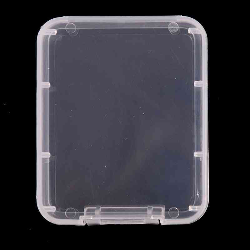 Memory Card Case Box Protective Case For Sd Sdhc Mmc Xd Cf Card White Transparent