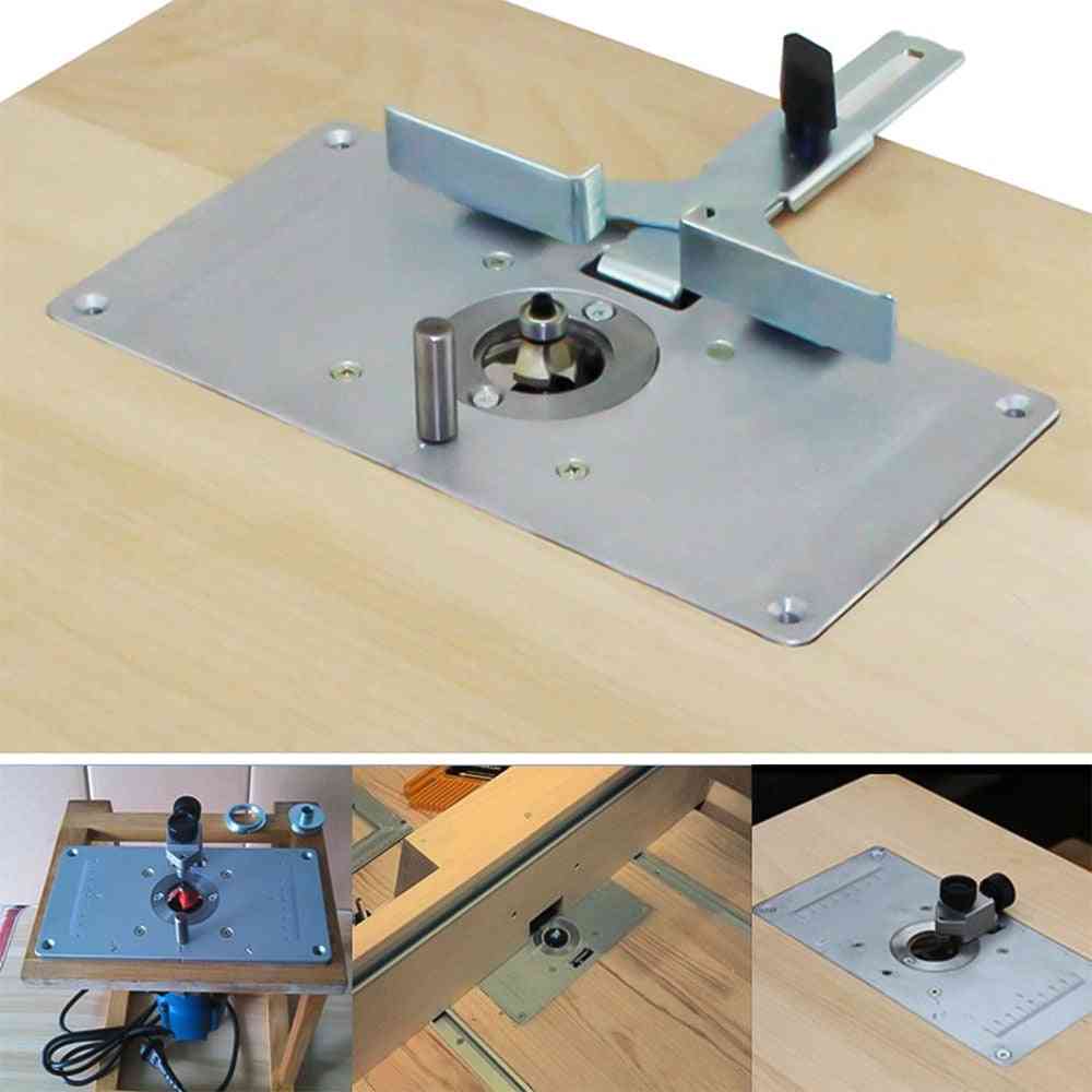Meterk Alloy Router Table Insert Plate Guide Table For Carpentry Benches Router Saw Wood