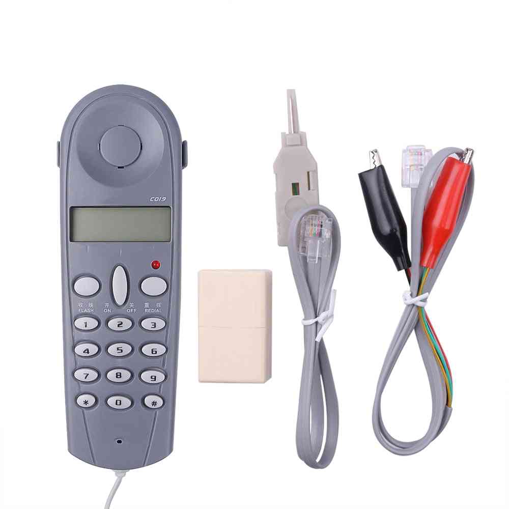 C019 Telephone / Phone Line Network Cable Tester With Connectors And Joiner