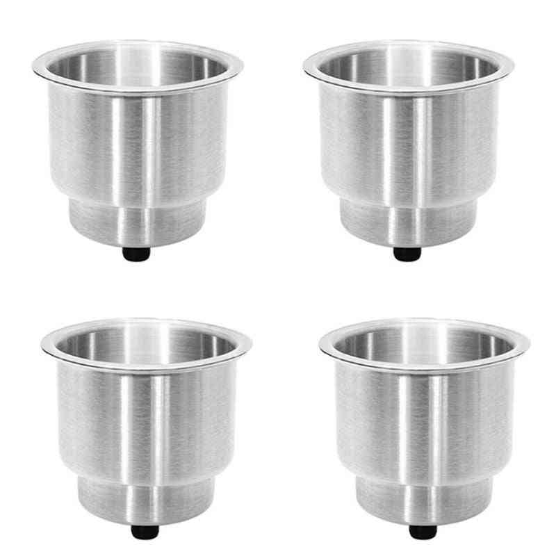Stainless Steel Self Draining Recessed Cup Holder