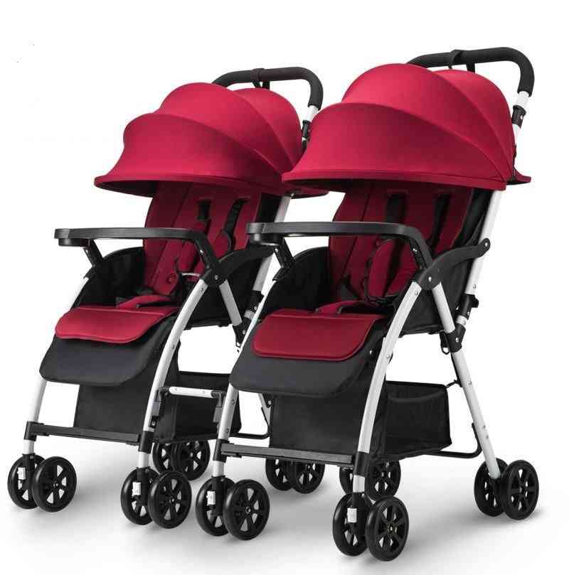 Twin Baby Stroller, Lightweight Folding Double Strollers