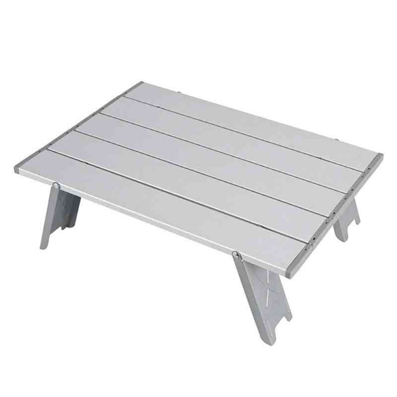 Mini mesa plegable de aleación de aluminio al aire libre, escritorio de computadora plegable