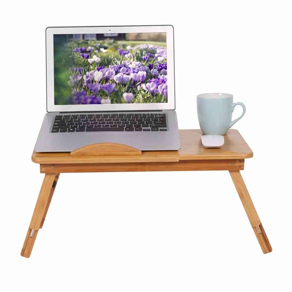 Adjustable Laptop Desk Computer Foldable Stand Desk Table Tray Bed Mouse Holder  Ventilated And Ergonomic