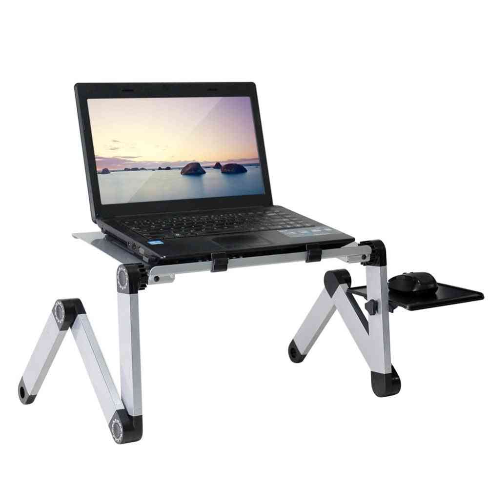 Portable Adjustable Aluminum Laptop Desk Stand Table Vented Ergonomic Tv Bed Laptop Stand  Working Office Pc Riser Bed Sofa