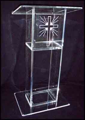Fashionable Acrylic Pulpit Of The Church With Column, Acrylic Podium