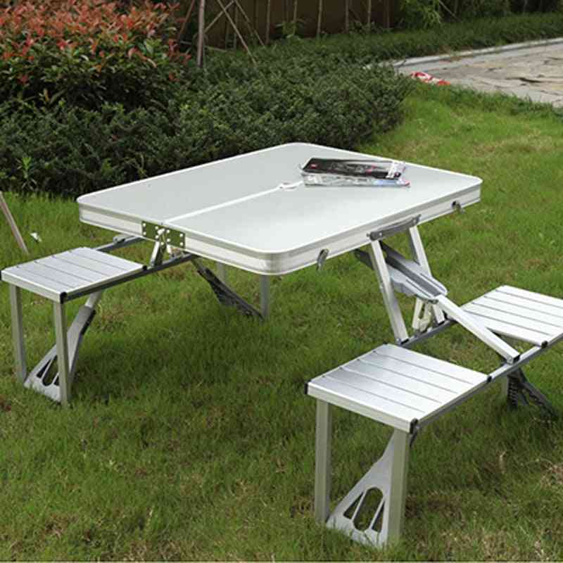 Prenosný skladací stolný / stolný stolík z hliníkovej zliatiny na piknik