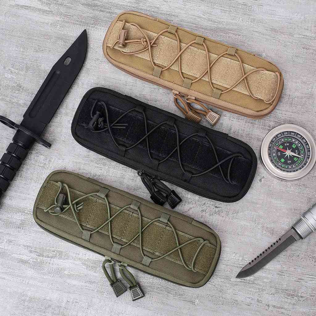 Military Tactical Knife Pouches, Small Waist Hunting Bags, Flashlight Holder