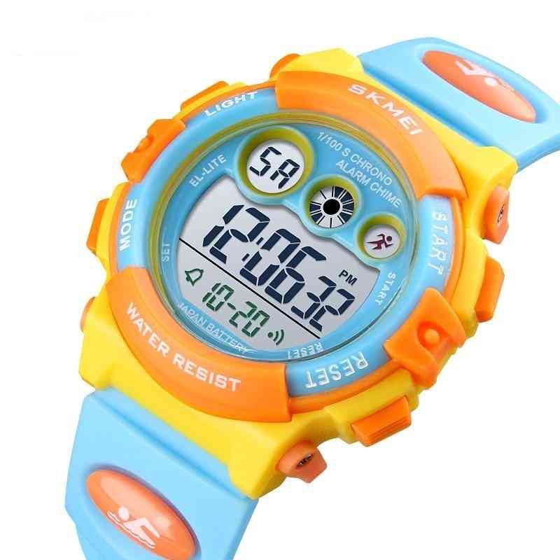 Zegarek sportowy dla dzieci, wodoodporny, cyfrowa dioda LED