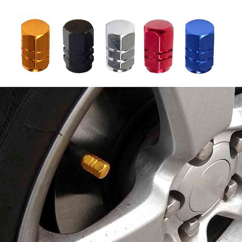 Theftproof Aluminum Car Wheel Tire Stem Air Valve Caps