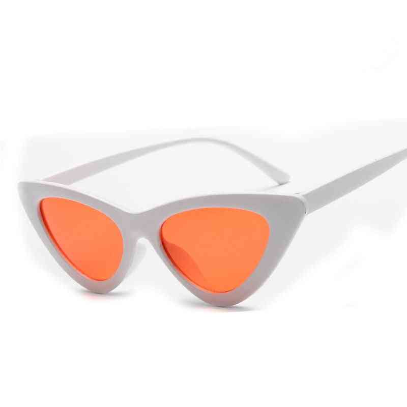 Damskie okulary przeciwsłoneczne w stylu kocich oczu, gogle dla kierowców, zintegrowane kolorowe okulary z cukierkami uv