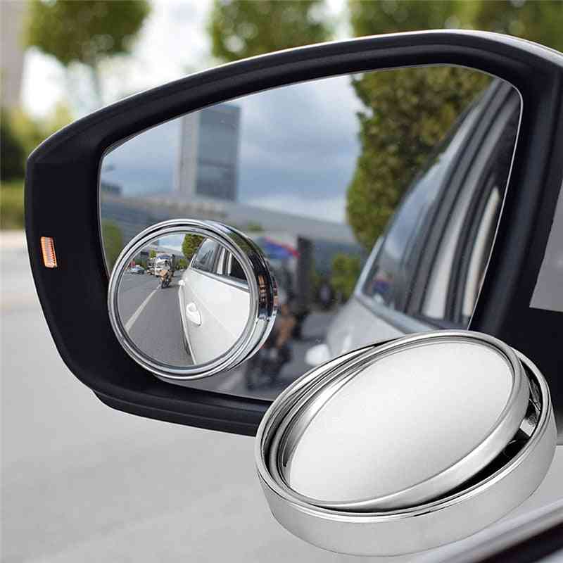 Rotary Push Car Rear View Small Round Mirror, Reverse Assist, Blind Spot, Accessories