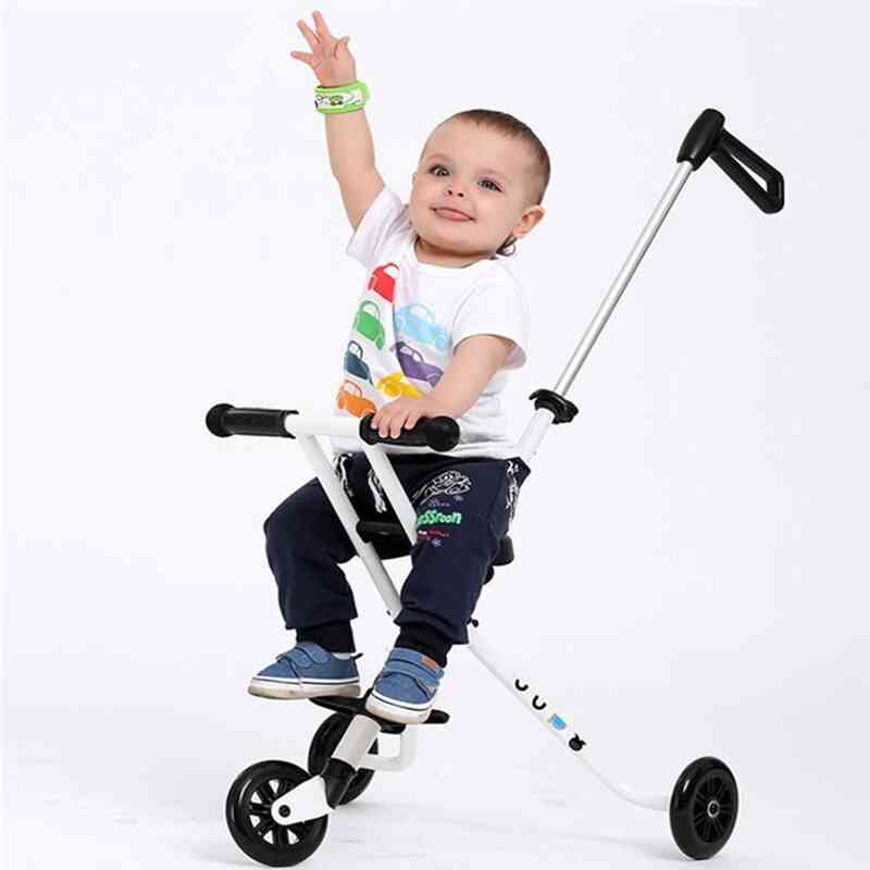 M-cro Style, Three-wheeled Trolley, Folding Portable Carts, Aluminum Bike Stroller