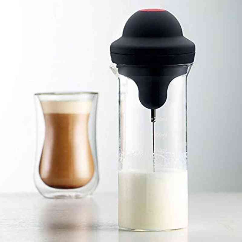 Mjölkskummare elektrisk skummare kaffebryggare, milkshake mixer batterikanna kopp