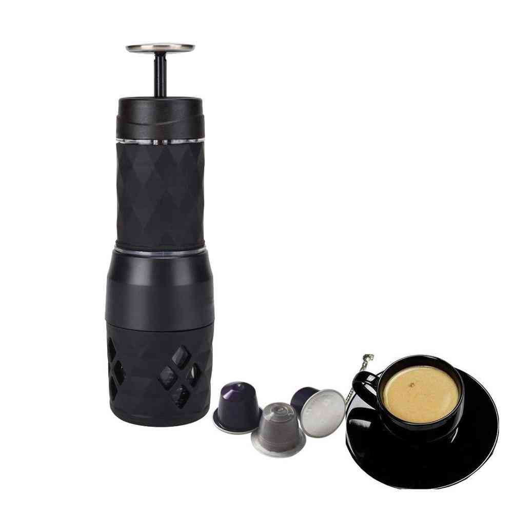 Ručný kávovar ručný tlakový prenosný kapsulový kávovar