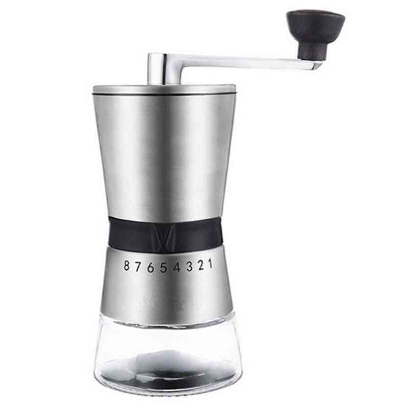 Durable Stainless Steel Hand Crank Grinding Conical Ceramic Coffee Grinder