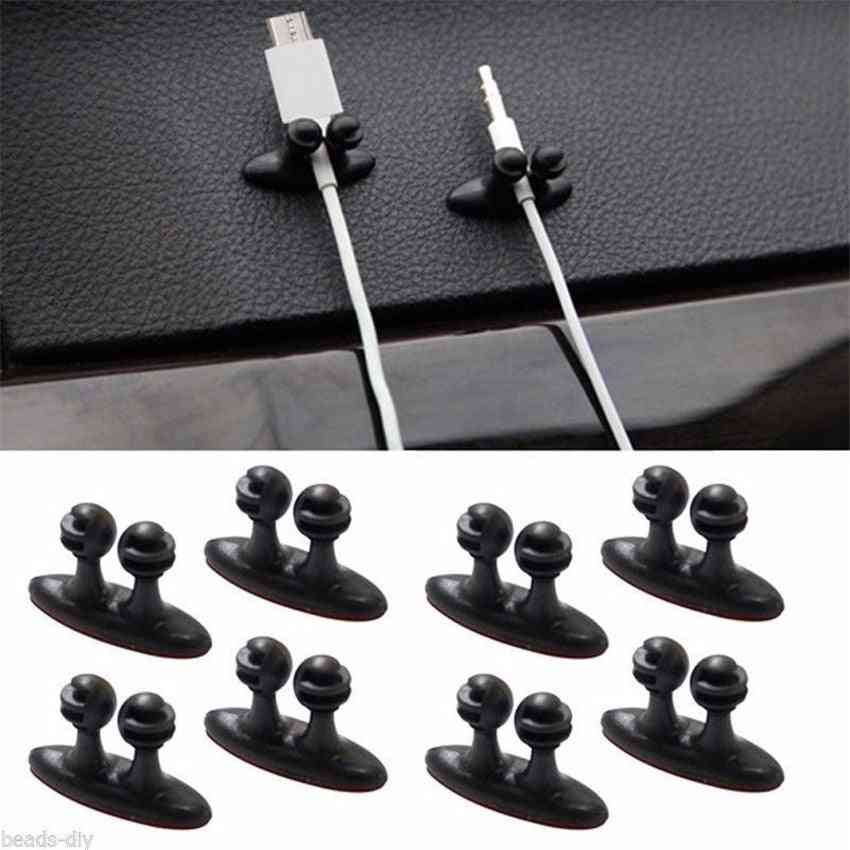 Mini Car Products Charger Line Clasp Clamp Headphone / Usb Cable Clip Automobile