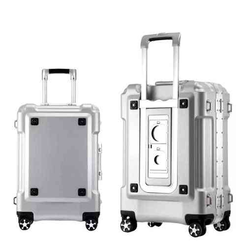 Aluminum Frame Rolling Luggage Spinner On Wheel-travel Suitcase