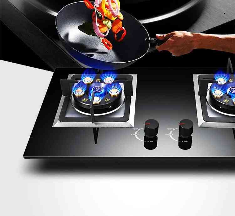 Double Gas Stove, Eye Energy Conservation Fire Embedded Dual Use