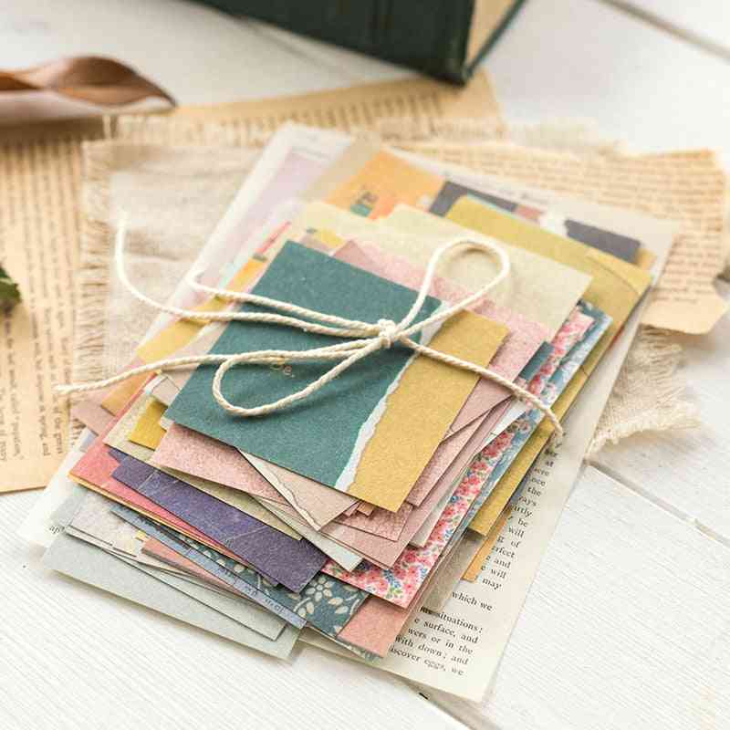 Small Fresh Retro Memo, Basic Journal Material Paper For Collage Scrapbook
