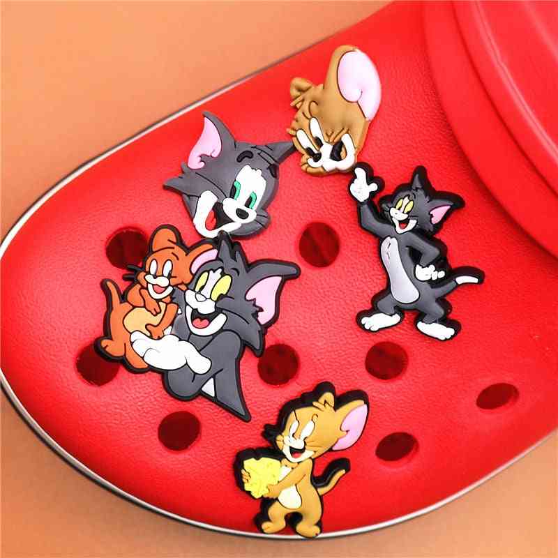 Cartoon Cat Shoe Charms Accessories Mouse Shoes Buckle Decorations