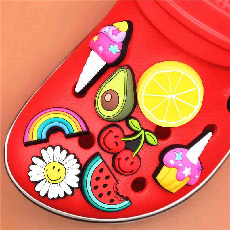High Imitation Shoe Charms Cute Food Buckle Decorations Accessories