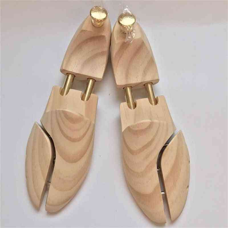 Albero per scarpe regolabile in legno di pino con tubo gemello uomo / donna