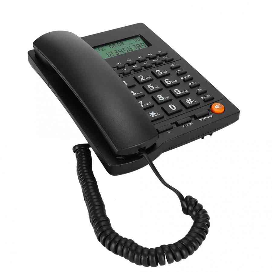 стационарен телефон идентификатор на повикващия телефон настолен кабел за обратно набиране на номер за съхранение