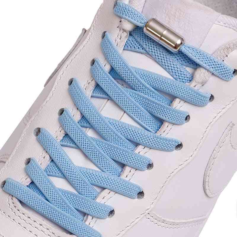 New Flat Elastic Locking No Tie Shoelaces