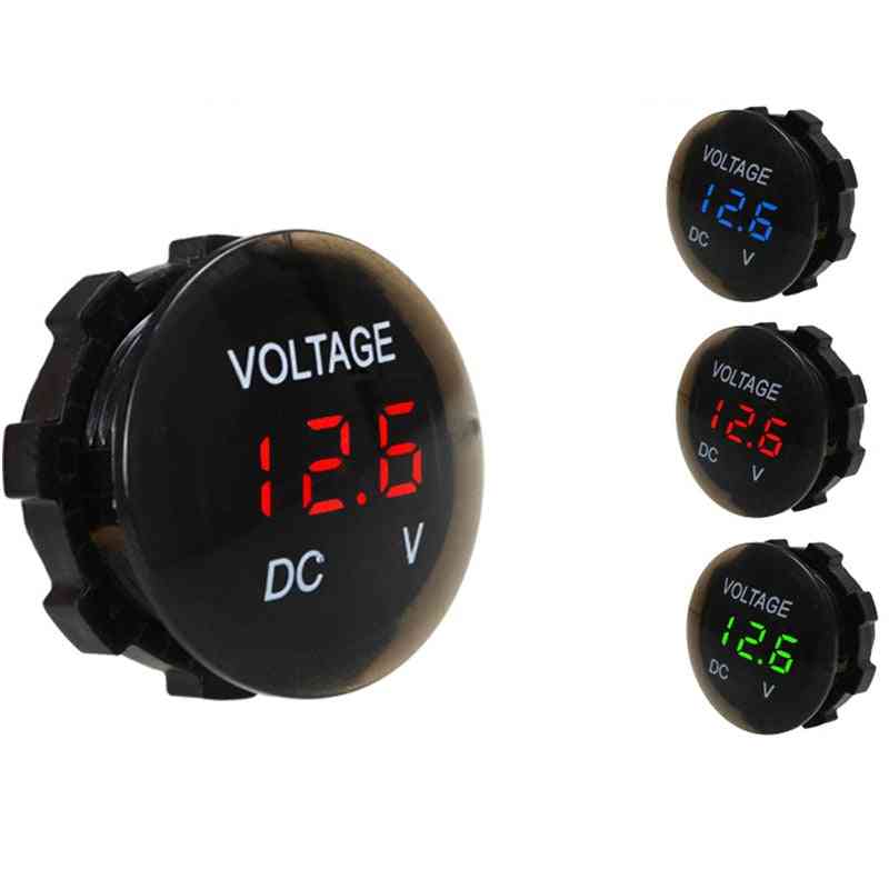 Digital Panel Voltmeter  Led Display For Car Auto Motorcycle Boat Atv Truck Refit Accessories