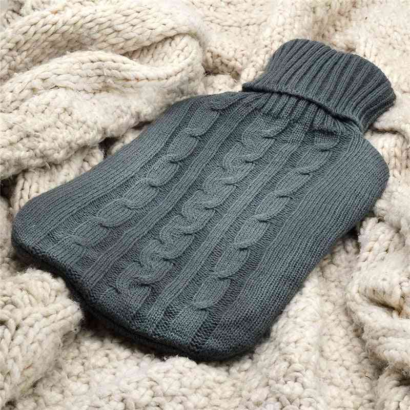 Knitted Reusable, Hand Warmer Hot Water Bottle Cover