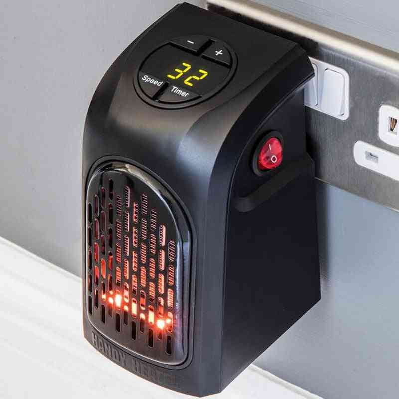 Calentador eléctrico de pared, hogar de escritorio con mini ventilador, estufa de calefacción práctica, máquina de calentamiento de radiador para el invierno