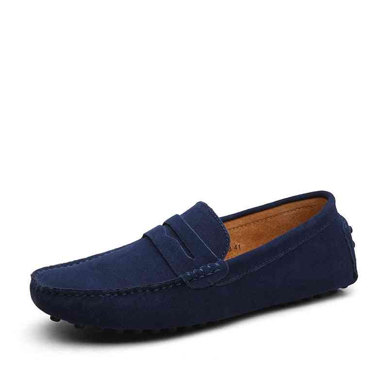 Genuine Leather Loafers, Moccasins Slip On Driving Shoes