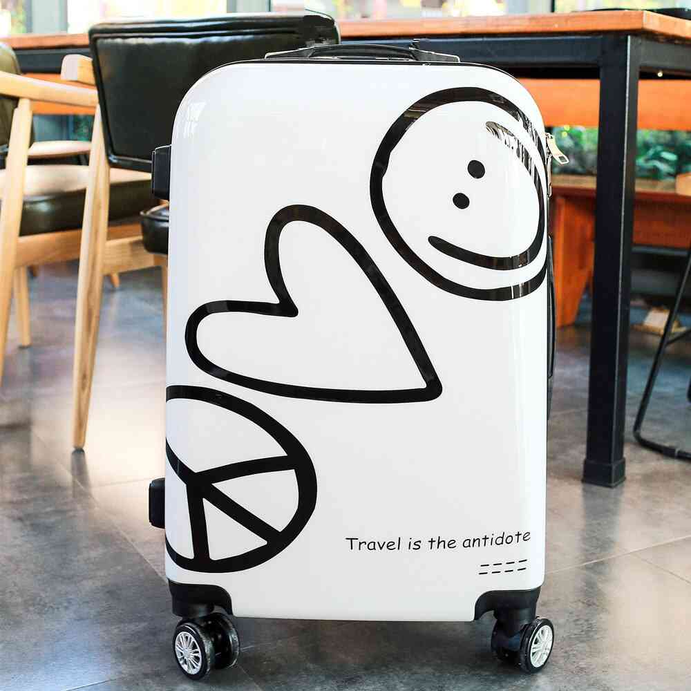 Valise de chariot de mode bagages à roulettes de mot de passe d'embarquement créatif