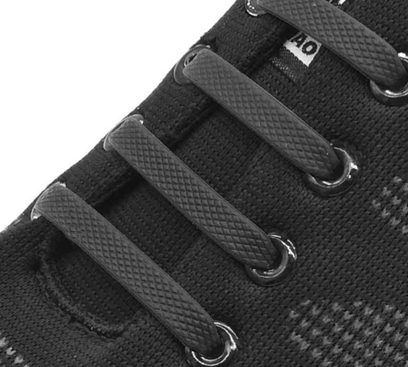 Silicone Elastic Shoelaces Special No Tie Lacing Kids Adult Sneakers