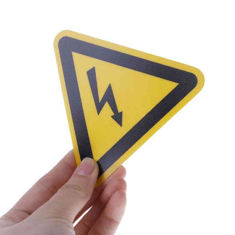 Zelfklevende etiketten, elektrische schok gevaar waarschuwing veiligheid pvc waterdichte stickers