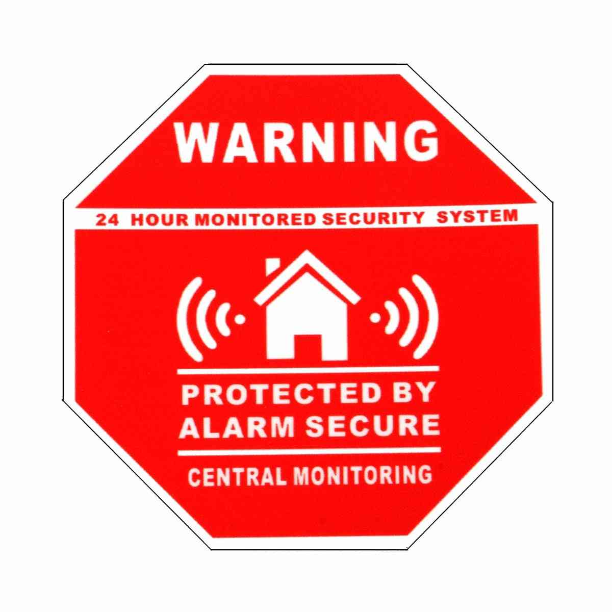 Alarm beveiligingsstickers / stickers borden voor ramen en deuren waarschuwing veiligheid
